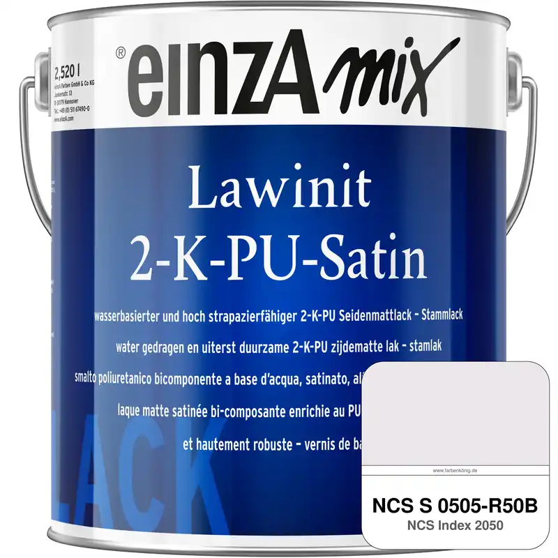 einzA Lawinit 2-K-PU Satin Stammlack (NCS S 0505-R50B) | Kundenfavorit